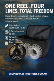 Fly Reel Aluminium With 3 Extra Cassette Spools