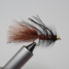 Gold Bead Wooly Bugger Brown/Black Rubber Legs 