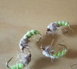 CZECH NYMPHS BRIGHT GREEN LARVA WEIGHTED